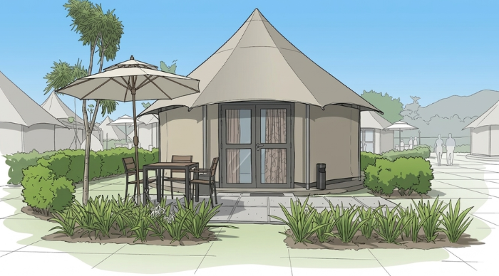 jasa pembuatan glamping glampax poly model