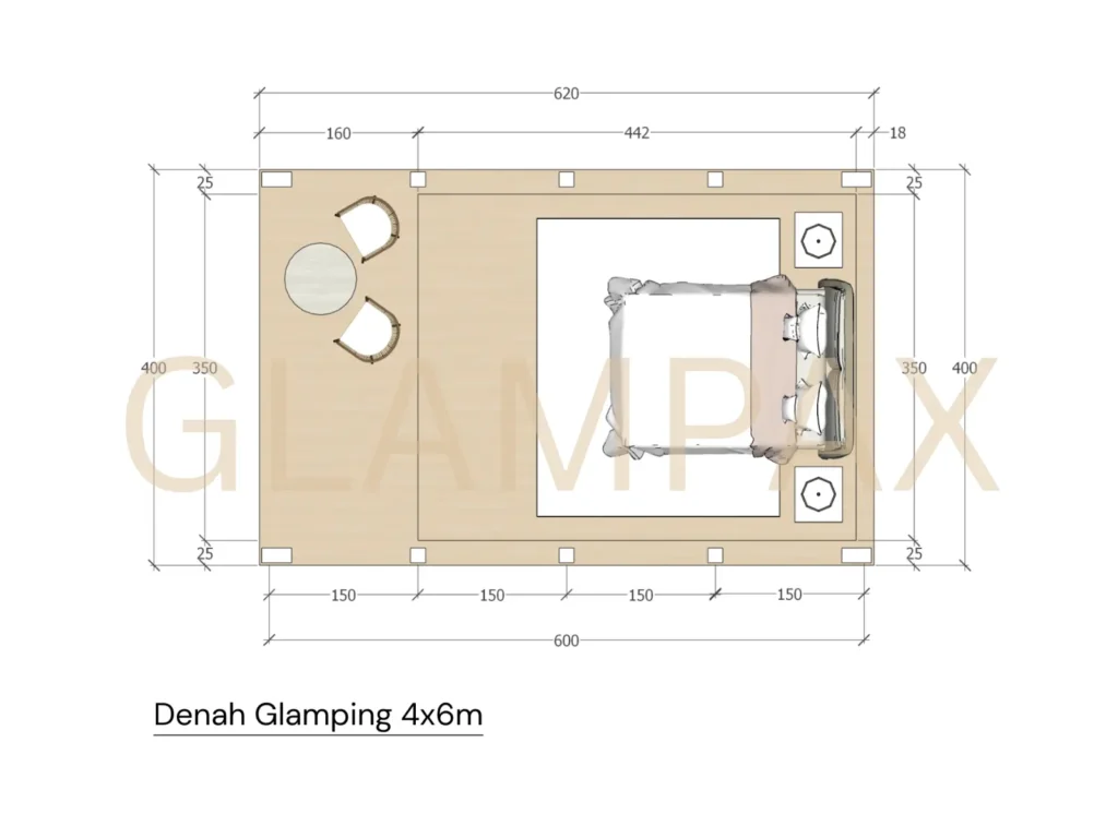 tenda glamping arcus glampax 4x6